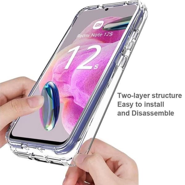 Helkroppsfodral för Xiaomi Redmi Note 12S Stötsäkert Anti-Scratch Transparent skydd (ej för Redmi Note 12)