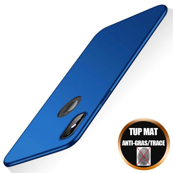 iPhone X Cover - MÆRKE - Ultra Modstandsdygtig - Anti-Ridser - Stødabsorberende - Mat Blå Matt blå