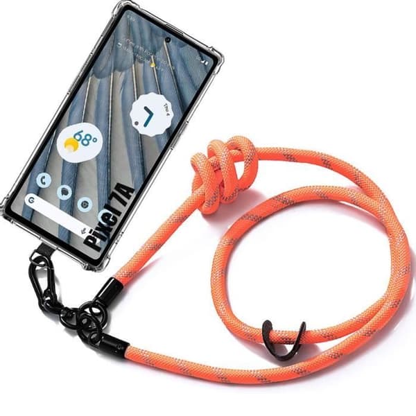 Coque - för Google Pixel 7a - Stötsäker - Robust snöre - Orange Orange
