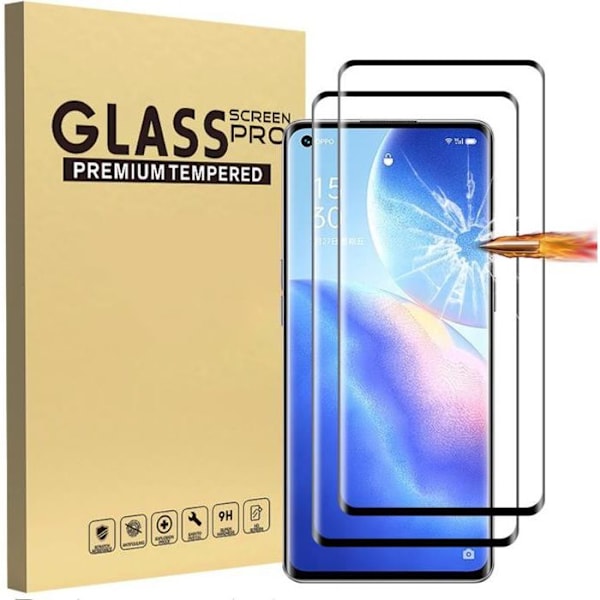 Skärmskydd - Oppo - Find X3 Neo - Härdat glas - 2 delar - Reptålig