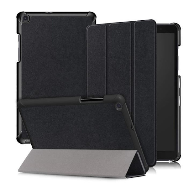 Smart fodral - Toproduits® - Galaxy Tab A 8.0 2019 - Ultratunt - Magnetiskt skydd - Stylus medföljer Svart