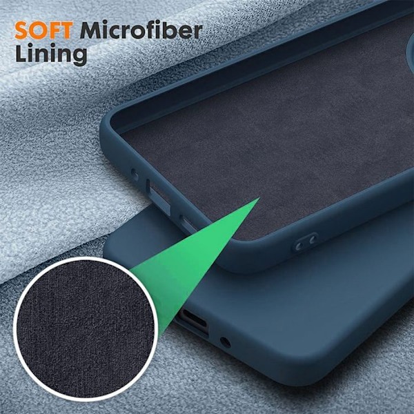 Coque för Xiaomi Redmi 14C - Flytande Silikon Mörkblå - E.F.Connection® marinblå