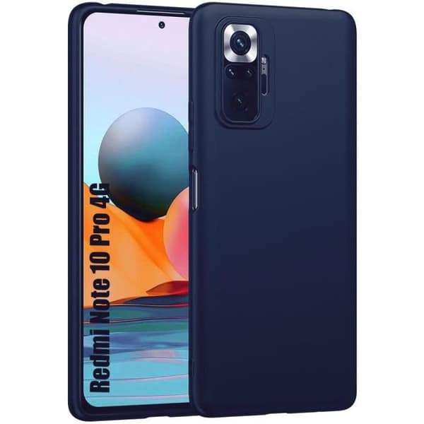 Coque - E.F.CONNECTION - Redmi Note 10 Pro - Silikon - Mjuk - Hållbar marinblå
