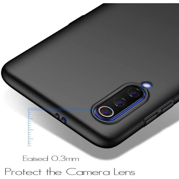 Xiaomi Mi 9 Se Case [Matte Series] Elastisk ultratyndt design og stødabsorberende etui til Xiaomi Mi 9 Se (Smooth Black)
