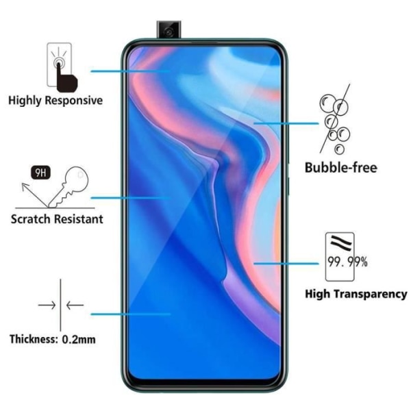 Til Huawei P Smart Z (2019) 6,59": Parti / pakke med 3 skærmbeskyttere af hærdet glas TRANSPARENT