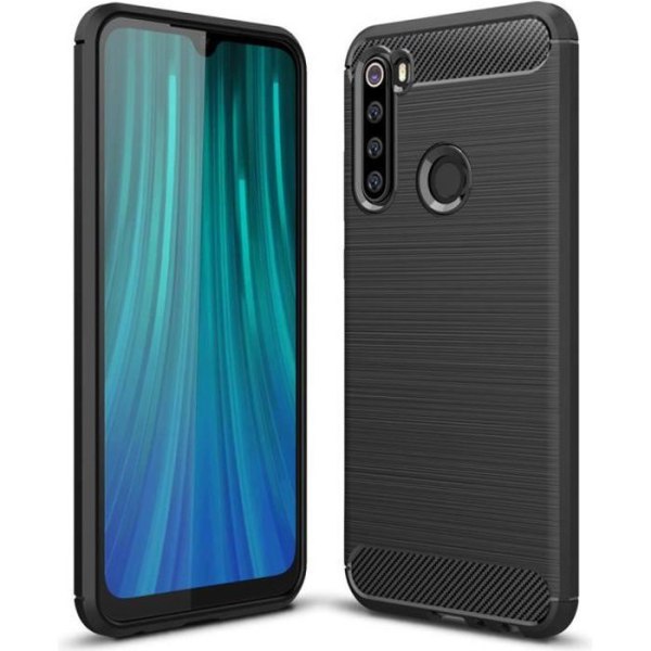 För Xiaomi Redmi Note 8 Fodral - Mjukt silikon Stötsäkert Lättviktsskydd Xiaomi Redmi Note 8 (6,3") - Svart