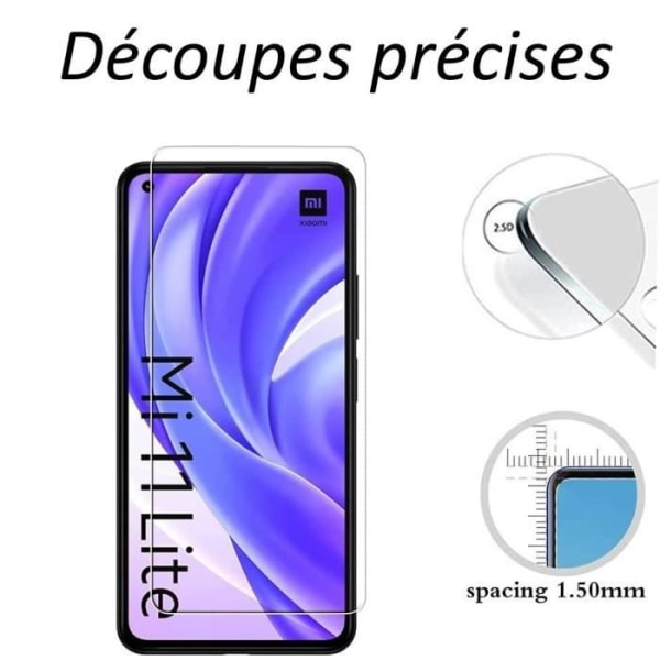 [2pack] Härdat glas för Xiaomi Mi 11 Lite 4G-5G 2.5D skyddsfilm med Stylus Toproducts®