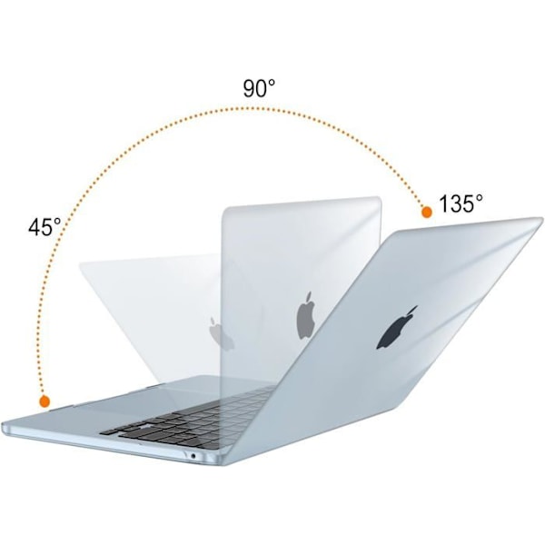 Coque kompatibel med MacBook Air 13,6 tommer M4 A3240 M3 A3113 M2 A2681 2025-2022 Touch ID, beskyttelseshylster i hård plast Färg: Klar Kristall