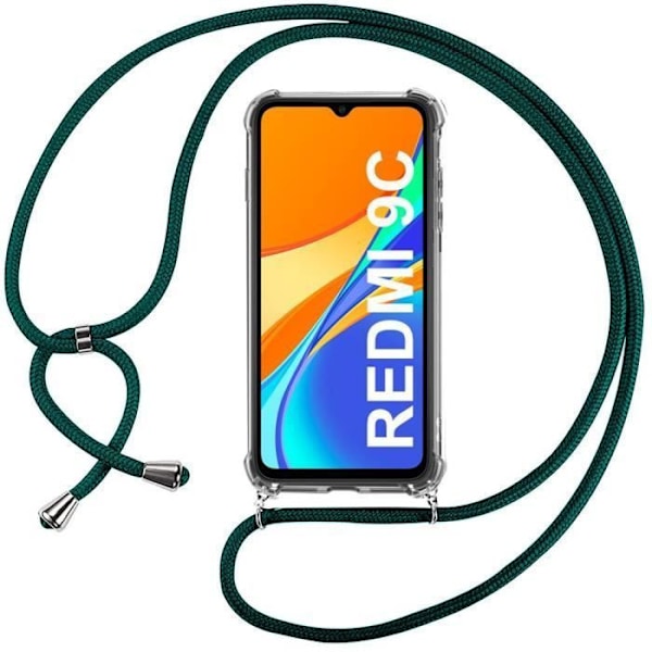 Skyddsfodral för Xiaomi Redmi 9C - E.F.CONNECTION - Mjuk - Transparent-midnattsgrön Transparent-midnattsgrön