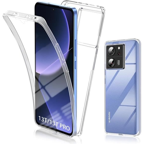 Etui til Xiaomi 13T - 13T Pro - Full Cover 360 Protection Stødsikker gennemsigtig Silikone+PC