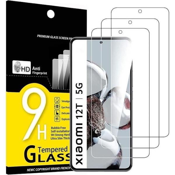 Härdat Glas - E.F.Connection - 12T - Transparent - 3 stycken - Repåf resistant Transparent