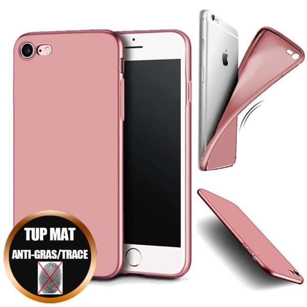 Coque - Apple - iPhone 7S-7 - Stötsäker - Ultra tunn - Matt finish Rosa