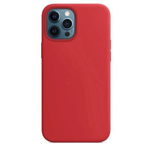 Slankt silikone etui til iPhone 13 (6.1") rødt og 2 hærdet glas skærmbeskytter E.F. Connection