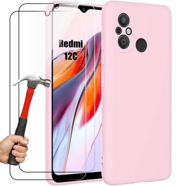 Coque - Xiaomi - Redmi 12C/11A - Flytande Silikon - Ultratunn - Ljus Rosa Ljusrosa