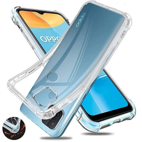 Coque för OPPO A15 (6,52") - E.F.CONNECTION - Silikon - Förstärkt skydd 4 hörn Stötabsorberande - Transparent Transparent