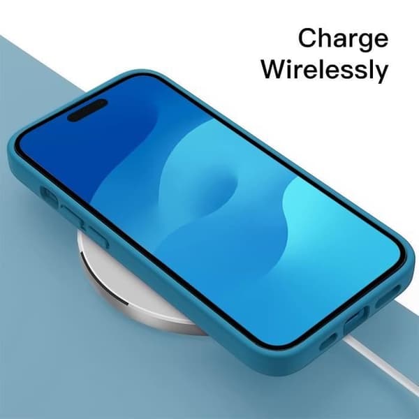Skydd för iPhone 15 Pro Max - Silikon - Ultra Tunn - Stötskyddande - Blå - Antislip-textur Blå