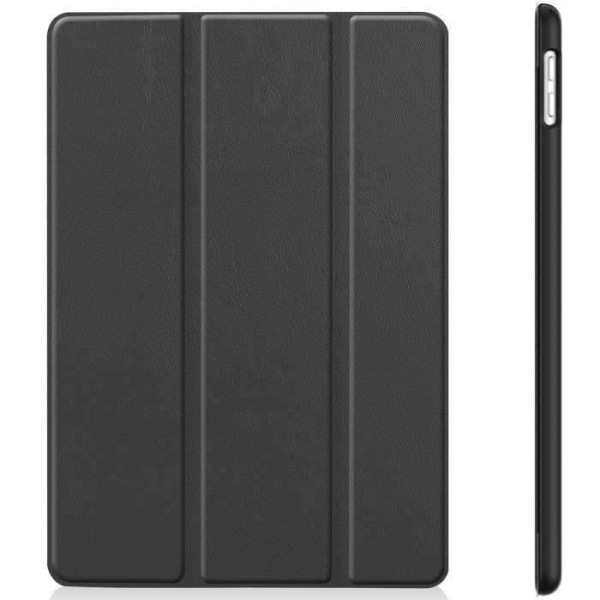 iPad 10.2-fodral, iPad 7:e generationens tabletfodral Smal lätt högkvalitativt PU-läderfodral med stativ [Auto Wake-Sleep] -Svart