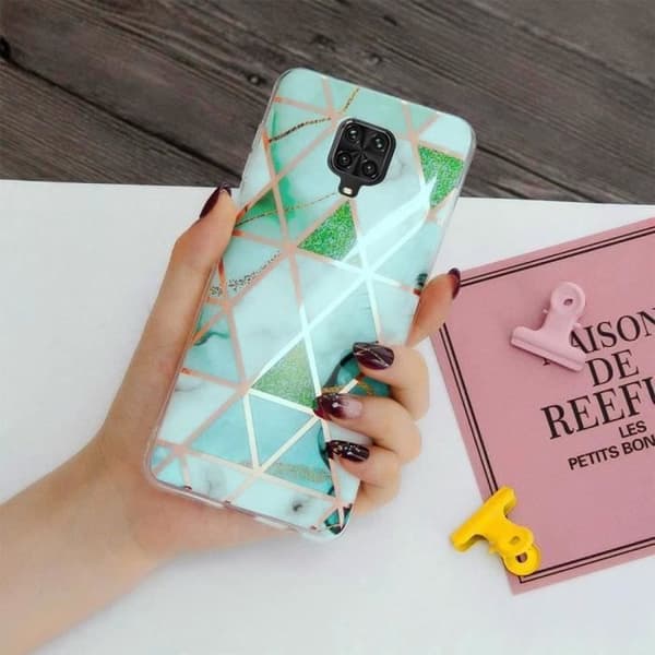 Fodral till Redmi Note 9S - E.F.CONNECTION - Mjukt - Tunt och elegant designfodral i TPU - Grön Grön
