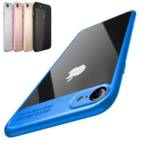 Coque iPhone 7 - Stötsäker - TPU - Hård Skydd - Ny Design - Blå Blå