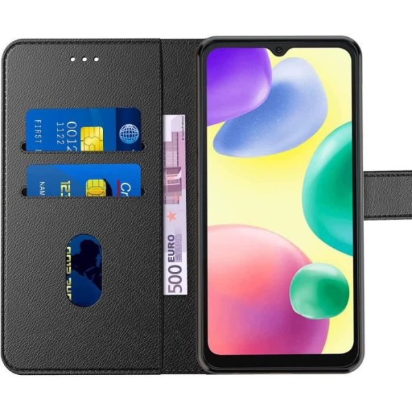 Etui til Redmi 10A Sort 360 graders beskyttelse mod ridser