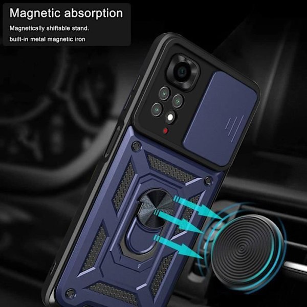 Skyddsskal - E.F.CONNECTION - Redmi Note 11 - Mörkblå - Armé - Styv marinblå