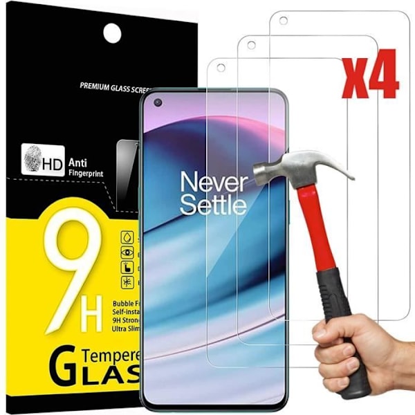 Skyddsdynamik - E.F.CONNECTION - One Plus Nord CE 5G - Pack med 4 - Repellerande - Snabb installation Transparent