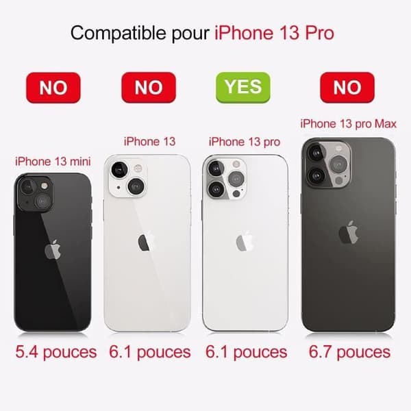 Coque - E.F.CONNECTION - för iPhone 13 Pro - Skydd 360° - Transparent TPU - Ultrafint design Transparent