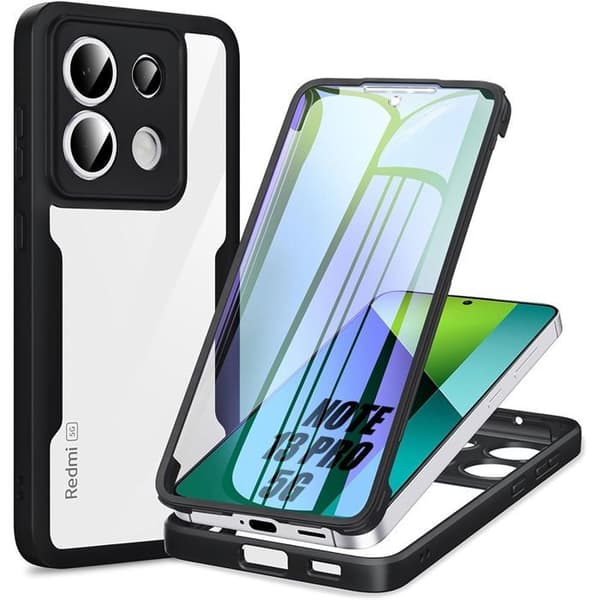 Coque - E.F.CONNECTION - för Xiaomi Redmi Note 13 Pro 5G - Heltäckande skydd - Stötsäker - Svart Svart
