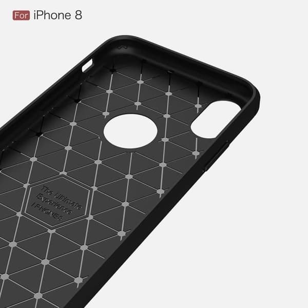 Skyddsskal - Apple - iPhone X - Silikon - Repfria - Kolfiber Svart