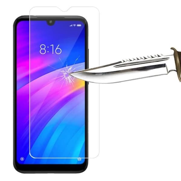 Skärmskydd - VCOMP - Xiaomi Redmi 7 - Härdat glas - Rep-resistant - Transparent TRANSPARENT