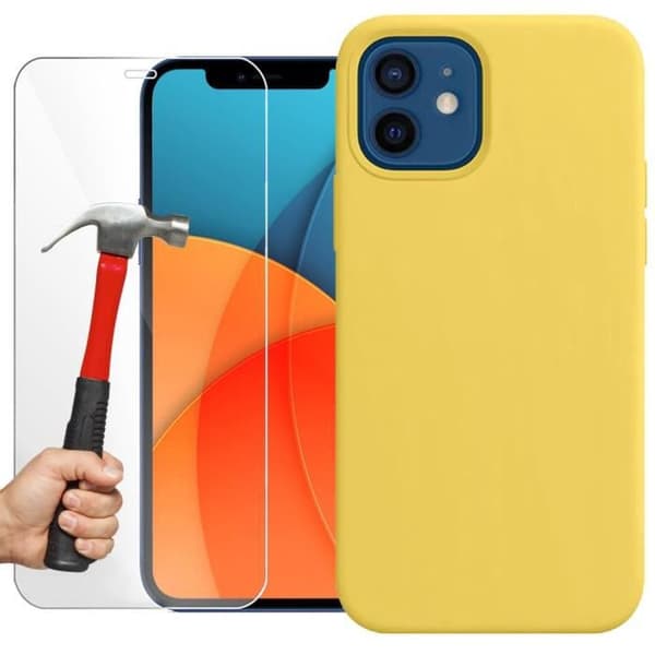 Siliconfodral - E.F.Connection - för iPhone 13 - Gul - Mjuk - 6,1 tum Gul