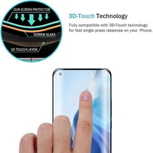Hærdet glas til Xiaomi Mi 11 Pro Nem installation Anti-ridsepakke med 3 Transparent