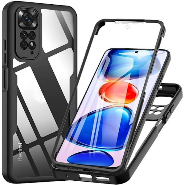 Coque - Redmi - Note 11S - 360 Graders Skydd - Repåtersänd - Hård Transparent
