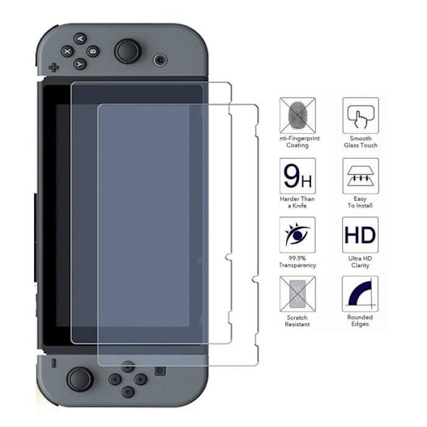 Härdat glas Nintendo Switch 2017 skärmskydd [2 st], skärmskydd i härdat glas Glasfilmer för Nintendo Switch Transparent