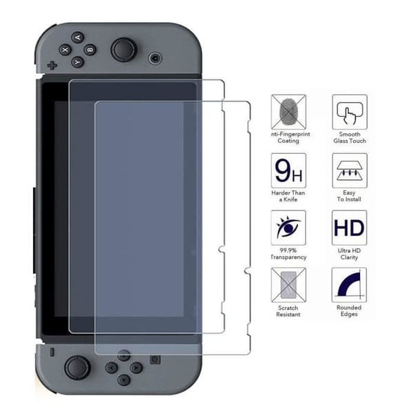 Skärmskydd - Nintendo - Switch 2017 - Härdat glas - 2 stycken - Transparent Transparent