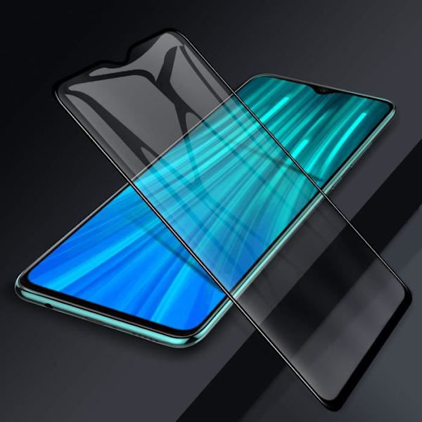 För xiaomi redmi note 8 pro - Paket med 2 härdat glasfilm - Ultratunt repskyddande skärmskydd (svart) kant i kant