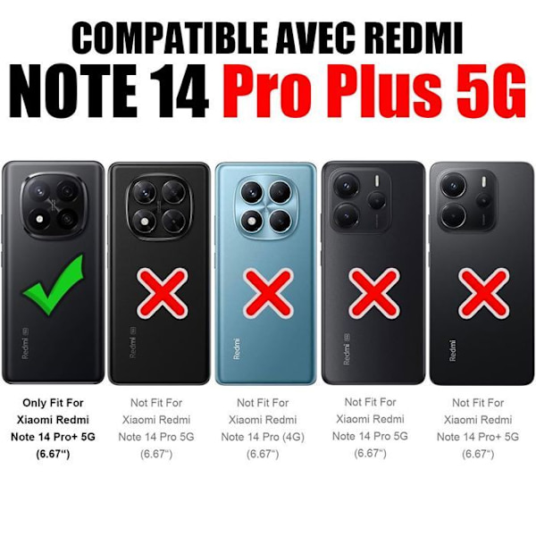 Skyddsfodral - E.F.CONNECTION - För Xiaomi Redmi Note 14 Pro+ 5G - Stötabsorberande - Silver - Med ring Silver
