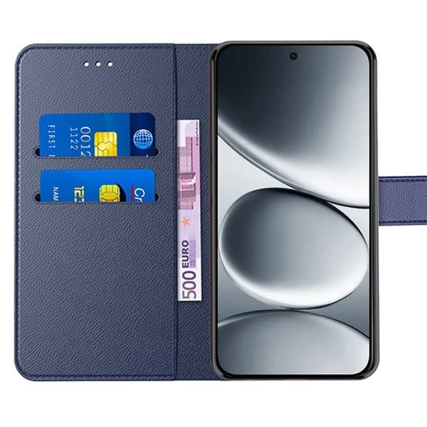 Skyddsfodral för Xiaomi Redmi Note 15 Pro 4G - Repfria Stötsäkra Syntetläder Mörkblå marinblå