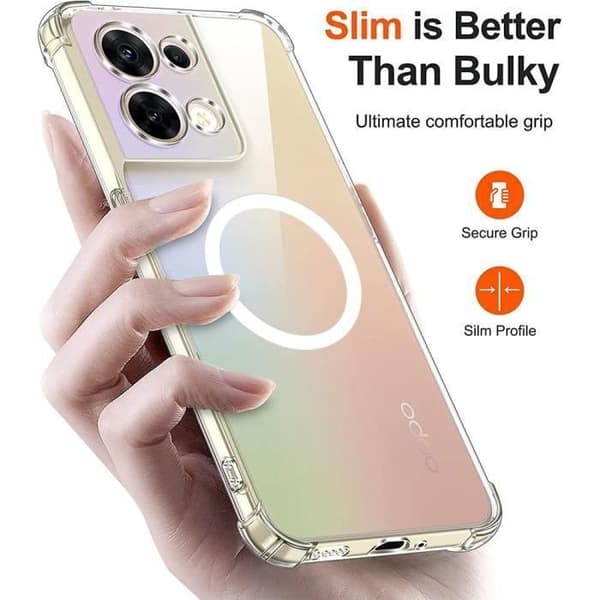 Skyddsfodral - E.F.CONNECTION - OPPO Reno 8 5G - Transparent - Flexibelt - Silikon Transparent