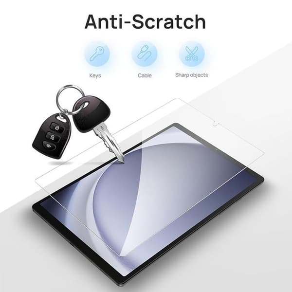 Härdat Glas - E.F.CONNECTION - för Samsung Galaxy Tab A9 / A11 - Repellerande Skydd - Stötsäker 9H - Lätt Installation