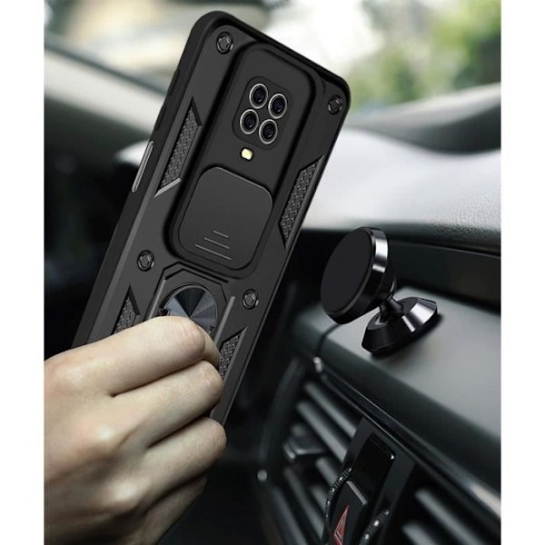 Skyddsfodral för Redmi Note 9 - E.F.CONNECTION - Svart - Army Style - Anti-Scratch - Stötsäker Svart