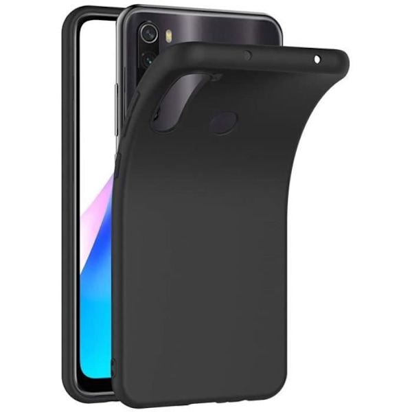Skyddsfodral för Redmi Note 8T - E.F.CONNECTION - Mjuk silikon - Svart Svart