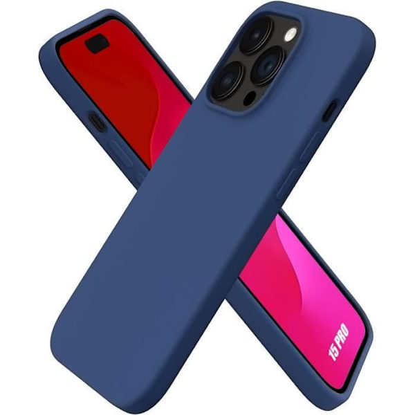 Cover til iPhone 15 Pro - Silikone Ultra tynd letvægts stødsikker marineblå