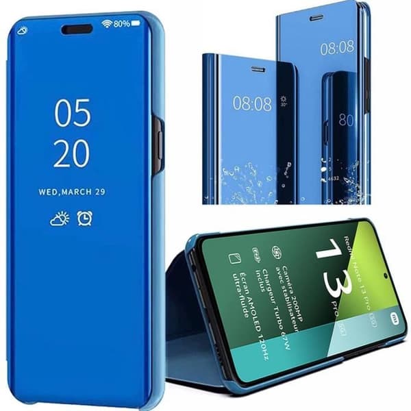 Coque - E.F.CONNECTION - För Xiaomi Redmi Note 13 Pro 5G - Blå - Stötabsorberande - Inbyggd Stödfunktion Blå
