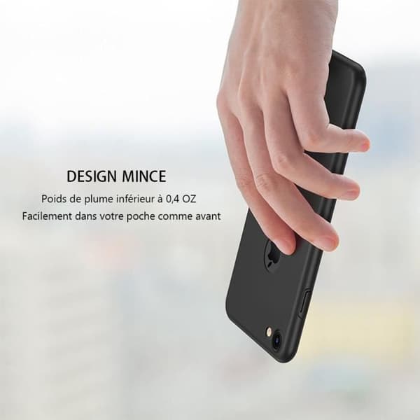 Coque - Premium - iPhone 6S Plus/6 Plus - TPU-silikon - Matt svart - Stötsäker Svart