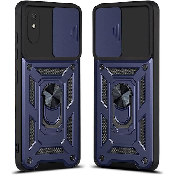 Skyddsfodral för Redmi 9A - E.F.CONNECTION - Marinblå - Army Style - Stötsäker och anti-skrapa marinblå