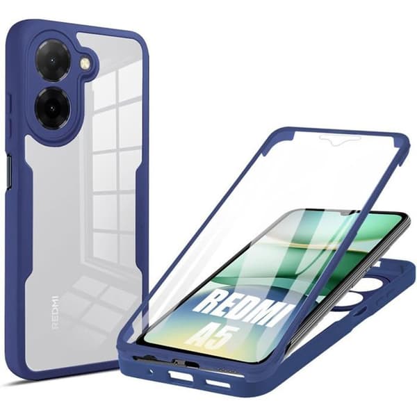 Skyddsskal för Xiaomi Redmi A5 - Flexibel TPU - Hård PC - Marinblå marinblå