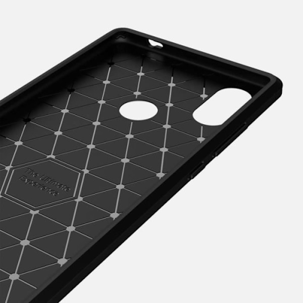 TPU-skal - Xiaomi - Mi 8 SE - Stöttålig - Kolfiber - Borstad yta Svart