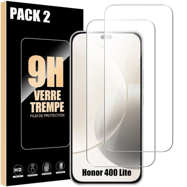 2x Härdat Glas för Honor 400 Lite, Transparent Skydd 9H Stötsäker Repfria Transparent