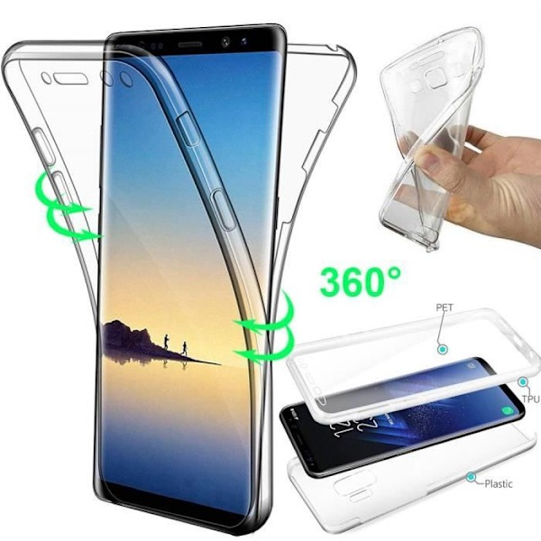 Fodral för Samsung Galaxy Note8 Integral 360° Transparent Silikon Transparent